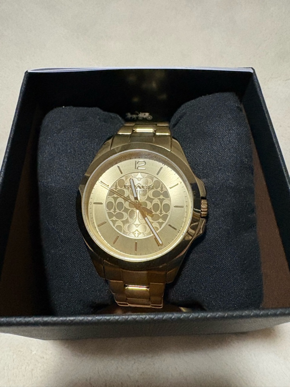 Coach Gold-Tone Signature Link Watch - Picture 2 of 5